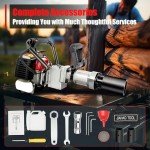 32.7CC 2 Stroke Gas Powered T-Post Driver, 900W Gas Powered Pile Driver Fence Post Driver Portable Petrol Piledriver 8500r/min w/0.24gal Storage Case for Fence Posts Stakes Pipe