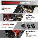 32.7CC 2 Stroke Gas Powered T-Post Driver, 900W Gas Powered Pile Driver Fence Post Driver Portable Petrol Piledriver 8500r/min w/0.24gal Storage Case for Fence Posts Stakes Pipe