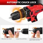21V Cordless Drill Set, Electric Power Drill Set with Battery & Charger, Built-in LED, 3/8” Keyless Chuck, 2 Variable Speed, 398 In-lb Torque, 25+1 Position and 29pcs Drill/Driver Bits
