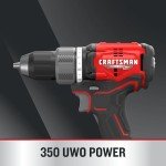 CRAFTSMAN V20 1/2 Inch Cordless Drill/Driver Kit with 2 Batteries and Charger (CMCD713C1)