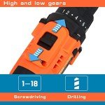 IRONFIST Cordless Drill Driver, Wireless Screwdriver 12V 23Nm Recharge Lithium Battery With Led Light