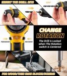 DIFFLIFE 12V Drill Driver Power Tool Combo Kits with Cordless Drill, Professional Household Home Tool Kit Set, DIY Hand Tool Kits for Garden Office House Repair Yellow