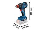 Bosch Professional 18V System Cordless Impact Driver GDX 18V-200 (max. Torque of 200 Nm, excluding Rechargeable Batteries and Charger, in L-BOXX 136)