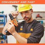 IRONFIST Cordless Drill Driver, Wireless Screwdriver 12V 23Nm Recharge Lithium Battery With Led Light