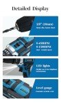 Cordless Drill Power High-Performance Large-Capacity Lithium Battery x 1，25+3 Adjustable Torque Electric Drill BLUE
