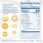 MALK Almond Milk Unsweetened Vanilla (32oz, Pack of 6) - Shelf Stable Organic Almond Milk Vanilla, Non GMO, Whole 30, Dairy Free, Vegan, Plant Based, No Gums or Fillers - Lattes Cereal Coffee Creamer