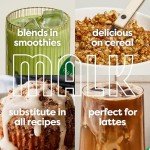 MALK Almond Milk Unsweetened Vanilla (32oz, Pack of 6) - Shelf Stable Organic Almond Milk Vanilla, Non GMO, Whole 30, Dairy Free, Vegan, Plant Based, No Gums or Fillers - Lattes Cereal Coffee Creamer