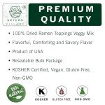 Spices Village Dried Ramen Toppings, Vegetable Mix, Nutritious Dehydrated Vegetables, 16 oz, Ideal for Ramen Noodles, Premium Dried Veggies for Soups and Cooking, Kosher, Natural