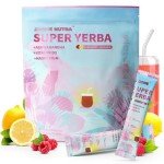 Zoone Super Yerba Mate Instant Tea Powder with Prebiotics & Probiotics - Raspberry Lemonade Flavor for Gut Health, Energy Boost & Focus - 30 Servings Packets