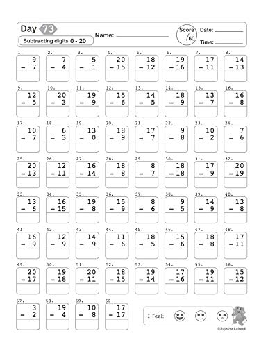 Timed Tests: Addition and Subtraction Math Drills, Practice 100 days of speed drills