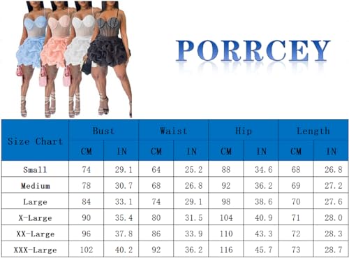 PORRCEY Ladies Sexy Hot Drill Craft Sleeveless Sexy Mini Dress Party Club Evening Dress(K2820,Pink,L)