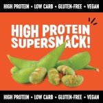 The Only Bean Crunchy Roasted Edamame Snacks (Buffalo) – High Protein (11g), Low Carb Keto Vegan Office Snack, Gluten Free Healthy Snacks for Adults and Kids, 0.9oz (Pack of 10)