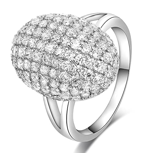 Vampire Twilight Bella's Full Drill Sparkling Crystsal Band Ring Silver Plated Cubic Zirconia Souvenir Daylight Rings New Moon Breaking Dawn Bridal Engagement Wedding Finger Bands for Women Girls (8)