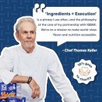 IQBAR x Chef Thomas Keller - Brain and Body Plant Protein Bars - Salted Caramel Chip - 12-Count, Low Carb, High Fiber, Gluten Free, Vegan Snacks - Low Sugar High Protein - Low Calorie Keto Energy Bars