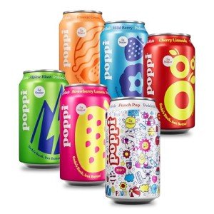 Poppi Sparkling Prebiotic Soda Beverage with Apple Cider Vinegar, Seltzer Water and Fruit Juice, New Obsessions Variety Pack, 12 Fl Oz, Pack of 12, Packaging May Vary