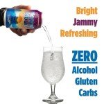 Hoppy Hour Sparkling Hop Water, Non-Alcoholic and Adaptogens Drink, Zero Sugar and Calories, Refreshing Blackberry Lemon Flavor, 12 oz Cans (12-Pack)