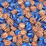 ReesesPeanut Butter Miniature Cups 4th of July Candy - 95 Pieces Patriotic Chocolate Individually Wrapped in Red White and Blue Foils - Reese Miniature Peanut Butter Cups Bulk - Red White and Blue Candy Bulk Bag for July 4 Celebration - 2 Pounds