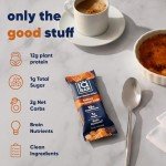 IQBAR x Chef Thomas Keller - Brain and Body Plant Protein Bars - Salted Caramel Chip - 12-Count, Low Carb, High Fiber, Gluten Free, Vegan Snacks - Low Sugar High Protein - Low Calorie Keto Energy Bars