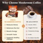 FIDUS Instant Mushroom Coffee, 16 Adaptogenic Mushrooms with Ashwagandha, Lion’s Mane, Cordyceps & Magnesium, Supports Focus, Energy & Digestion, 50 Servings