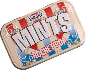 Big Sky Sugar Free Mints Rocket Pop | No Artificial Colors or Flavors | Kosher, Vegan, Gluten Free | Aspartame & Xylitol Free | 50 Count Tin (Pack of 6)