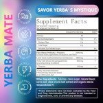 Yerba Mate Instant Tea Powder, Peach-Mango Flavor Super Drink, Mental Clarity, Clean Energy & Digestive Support, Rich in Prebiotics & Probiotics, Stay Fresh, Focused, 30 Servings