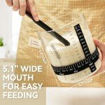 50oz Sourdough Starter Jar, Wide Mouth Sourdough Jar, Large Capacity Sourdough Starter Kit with Lid, Band, Date Tracker, Temp, Sourdough Bread Starter Kit for Perfect Sour Dough(1 Pack)