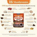 FIDUS Instant Mushroom Coffee, 16 Adaptogenic Mushrooms with Ashwagandha, Lion’s Mane, Cordyceps & Magnesium, Supports Focus, Energy & Digestion, 50 Servings