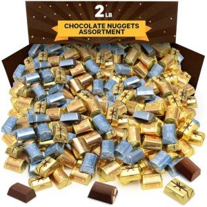 Chocolate Nuggets Variety Pack, 2lb Pack of HerseyNuggets Bulk, Perfect Bulk Candy Chocolate for Snacking, Sharing, Parties, Office Treats, Holidays, Gift Baskets, Birthdays and Special Occasions