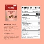 Numa Mini Peanut Butter Cocoa Bars - Vegan, Low Sugar, High Protein, Natural, Gluten Free - Crunchy Plant Based PB Snacks - 3 Bags with 8 Individually Wrapped Chocolate Protein Bars
