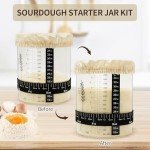50oz Sourdough Starter Jar, Wide Mouth Sourdough Jar, Large Capacity Sourdough Starter Kit with Lid, Band, Date Tracker, Temp, Sourdough Bread Starter Kit for Perfect Sour Dough(1 Pack)