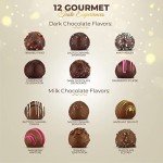 Birthday Chocolate Gift Box – 12 Assorted Milk & Dark Chocolate Truffles – Gourmet Candy Gifts for Women & Men – Happy Birthday Treat, 6 oz