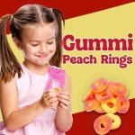 Peach Rings Gummy Candy, Bulk 5 Lbs soft and Chewy, Orange-Yellow Fruit Flavored Gummies, Fat Free, Nut Free, Gluten Free Healthy Candy Treat for Parties and Snacking
