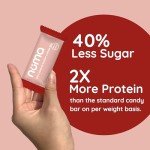 Numa Mini Peanut Butter Cocoa Bars - Vegan, Low Sugar, High Protein, Natural, Gluten Free - Crunchy Plant Based PB Snacks - 3 Bags with 8 Individually Wrapped Chocolate Protein Bars