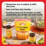 Bragg Premium Nutritional Yeast Seasoning - Vegan, Gluten Free – Good Source of Protein & Vitamins – Nutritious Savory Parmesan Cheese Substitute (12 Ounce (Pack of 2), Original)