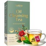 OsakaSip Oil Cleansing Tea - 10 Herbal Formula for Natural Liver & Kidney Detox Support - Oil Cleaning Reducing Traditional Herb Blend for Wellness - 15 Tea Bags/Box