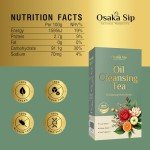 OsakaSip Oil Cleansing Tea - 10 Herbal Formula for Natural Liver & Kidney Detox Support - Oil Cleaning Reducing Traditional Herb Blend for Wellness - 15 Tea Bags/Box