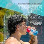 Gorilla Mind Energy Drink | Unmatched Energy · Amplified Focus | N-Acetyl-L-Tyrosine, Alpha-GPC, 200mg Caffeine, Uridine, Saffron | 0 Sugar Or Artificial Colors | 16oz, 12-Pack (White Gummy Bear)