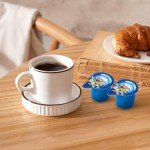 French Vanilla Creamer Singles, 48 Pieces of Individual Coffee Creamers, Perfect Delight French Vanilla Creamer for Home, Office or On the Go, Flavorful Coffee Experience Anytime