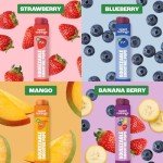 Sweet Nothings, Multi-Pack, USDA Organic Kids' Squeezable Super Fruit Smoothie, Value Pack of 24 - Dye-Free, No Added Sugar,Vegan, Healthy Organic Fruit and Veggie Pops, Freeze & Enjoy