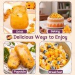 Fangkic Freeze Dried Passion Fruit 9 oz/255 g, 100% Natural, No Sugar or Additives, Frozen Passion Fruit Tea, Delicious Freeze Dried Fruit, for Cake, Drink, Baking, Yogurt, Travel