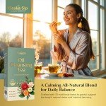 OsakaSip Oil Cleansing Tea - 10 Herbal Formula for Natural Liver & Kidney Detox Support - Oil Cleaning Reducing Traditional Herb Blend for Wellness - 15 Tea Bags/Box