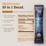 10-in-1 USDA Certified Organic Decaf Mushroom Coffee for Weight Loss, Instant Mushroom Coffee Decaf, Brazilian Dark Roast for Better Energy, Focus, Gut Health, 30 Sticks - ShroomDNA
