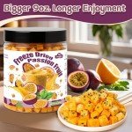 Fangkic Freeze Dried Passion Fruit 9 oz/255 g, 100% Natural, No Sugar or Additives, Frozen Passion Fruit Tea, Delicious Freeze Dried Fruit, for Cake, Drink, Baking, Yogurt, Travel