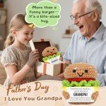 AVBODA Mini for Grandpa Cute Handmade Crochet for Grandfather, Funny for Papa, New Grandfather, or Bonus Grandpa Unique Fathers Day Birthday Present from Grandkids