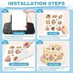 PatiFrussa 25 Count Edible Paper A4 11.7" x 8.3" Printable Frosting Sheets for Edible Printer, Icing Sheets for Cakes, Cupcakes, and Cookies, Professional Edible Image Paper