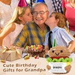 AVBODA Mini for Grandpa Cute Handmade Crochet for Grandfather, Funny for Papa, New Grandfather, or Bonus Grandpa Unique Fathers Day Birthday Present from Grandkids