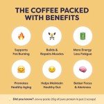 Javvy Cookie Dough Protein Iced Coffee - Premium Whey Protein & Instant Iced Coffees - 100% Natural Cold Brew Coffee - Zero Artificial Flavors & Sweeteners, 80 mg Caffeine Per Serving, 20 Servings