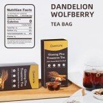 Ginseng Five Treasures Tea, Natural Kidney Cleanse Detox with Ginseng, Red Date, Mulberry Fruit, Maca, Wolfberry, Yam, Polygonatum for Men (1 Pack/15 Bags)