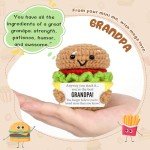 AVBODA Mini for Grandpa Cute Handmade Crochet for Grandfather, Funny for Papa, New Grandfather, or Bonus Grandpa Unique Fathers Day Birthday Present from Grandkids