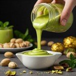 UNIQBITE Pistachio Cream, Natural Sweet Pistachio Butter Spread Paste for Dubai Chocolate Bar, No Palm-Oil, 7 oz (200g)